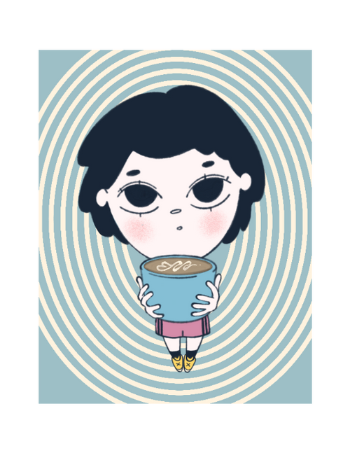 hojicha for one postcard